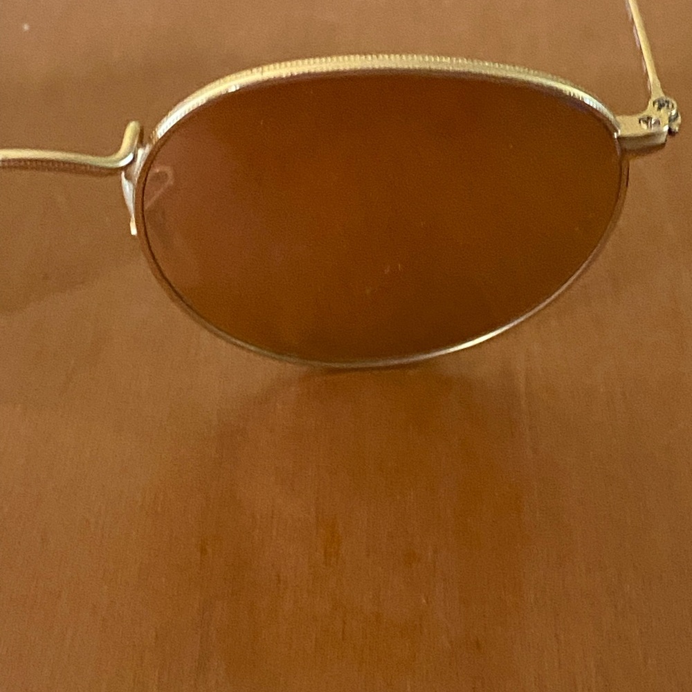 Ray-Ban Gold Frame Brown Lens Oval Sunglasses - Picture 7 of 12